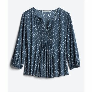 Women's Blue Polka Dot Top, M
